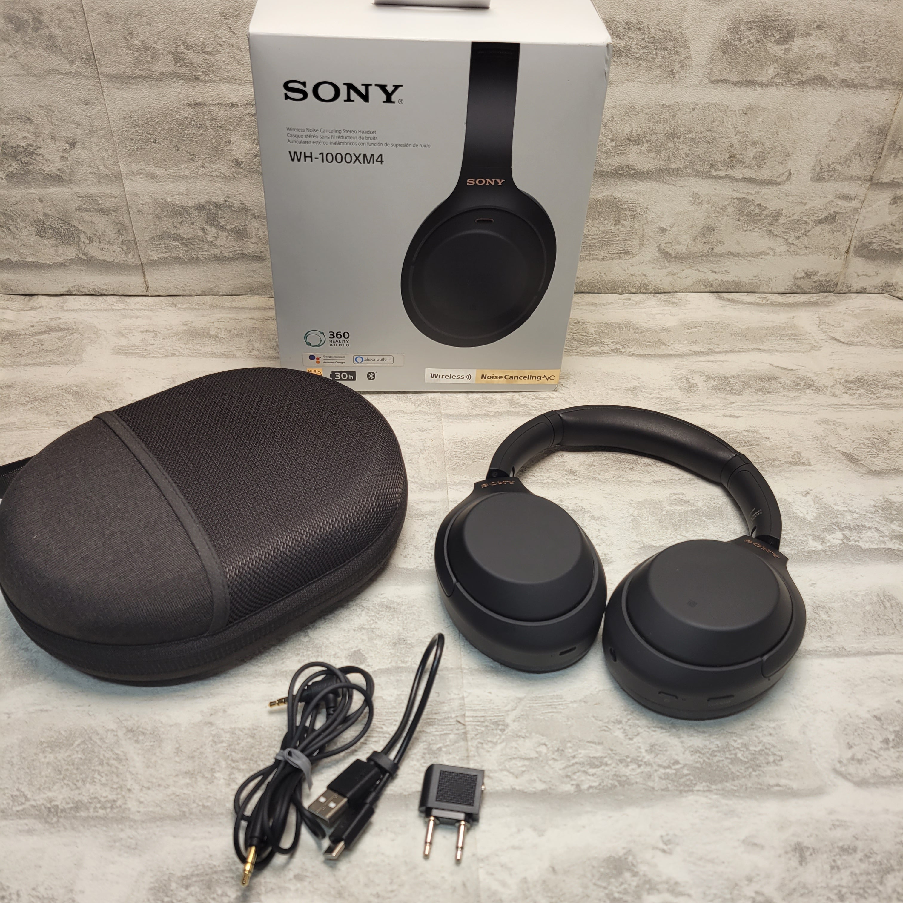 Sony WH-1000XM4 Wireless Premium Noise Canceling Overhead Headphones, Black (7783095697646)